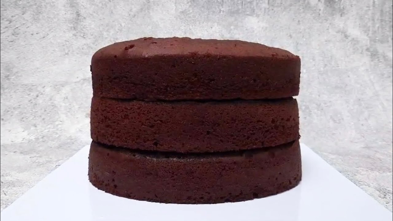Sponge Cake Coklat Kukus 4 Telur | Base Cake Ulang Tahun Super Lembut!!