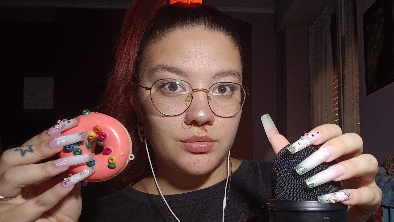 XXL ULTRA LONG NAILS (Tapping, Mic Scratching e Visual Triggers) 💅🏻😴💜 | ASMR ITA