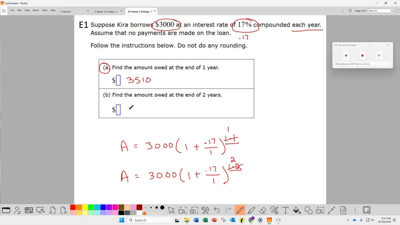 Algebra 1 Notes 7-9