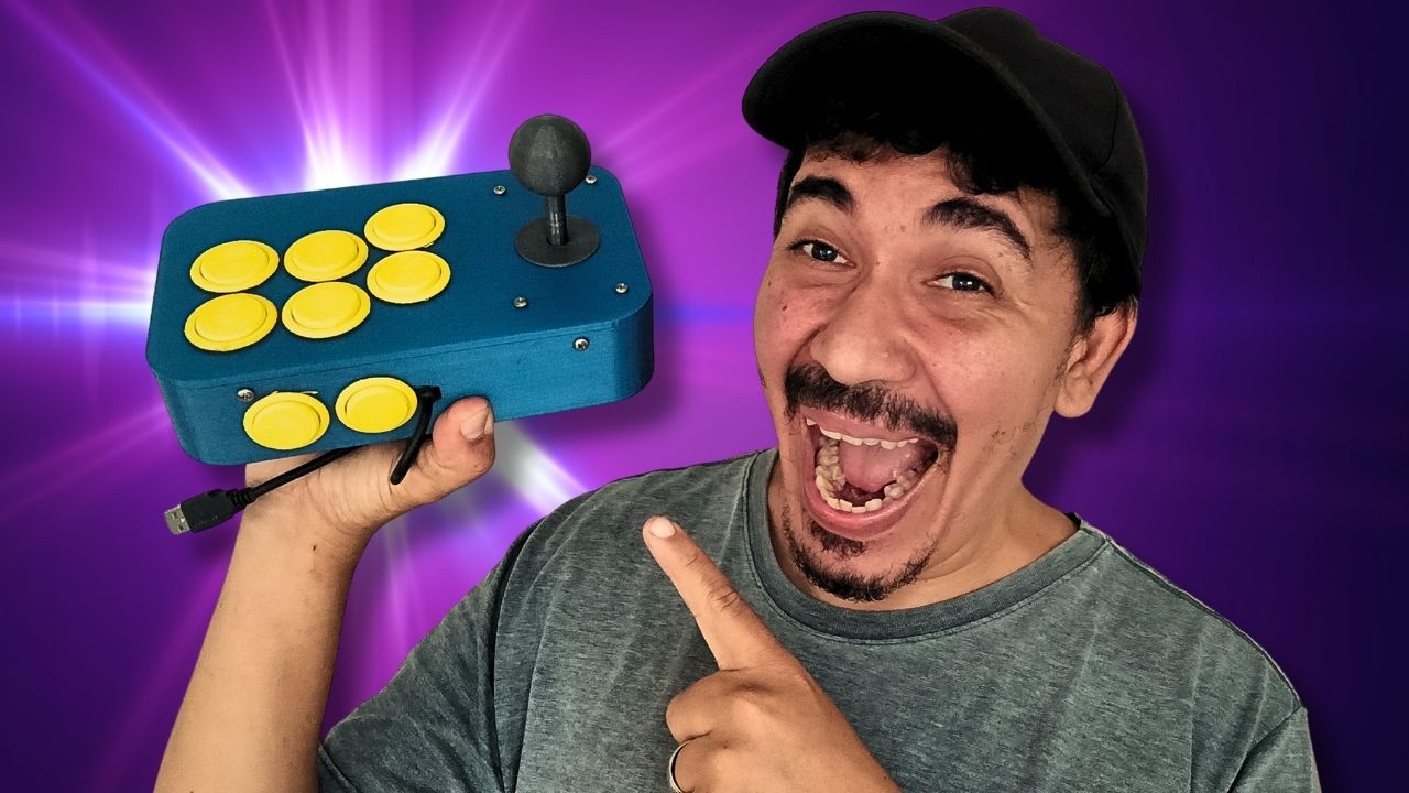 Fiz um Joystick de Fliperama com Impressora 3D (Adeus Controles Ruins!)