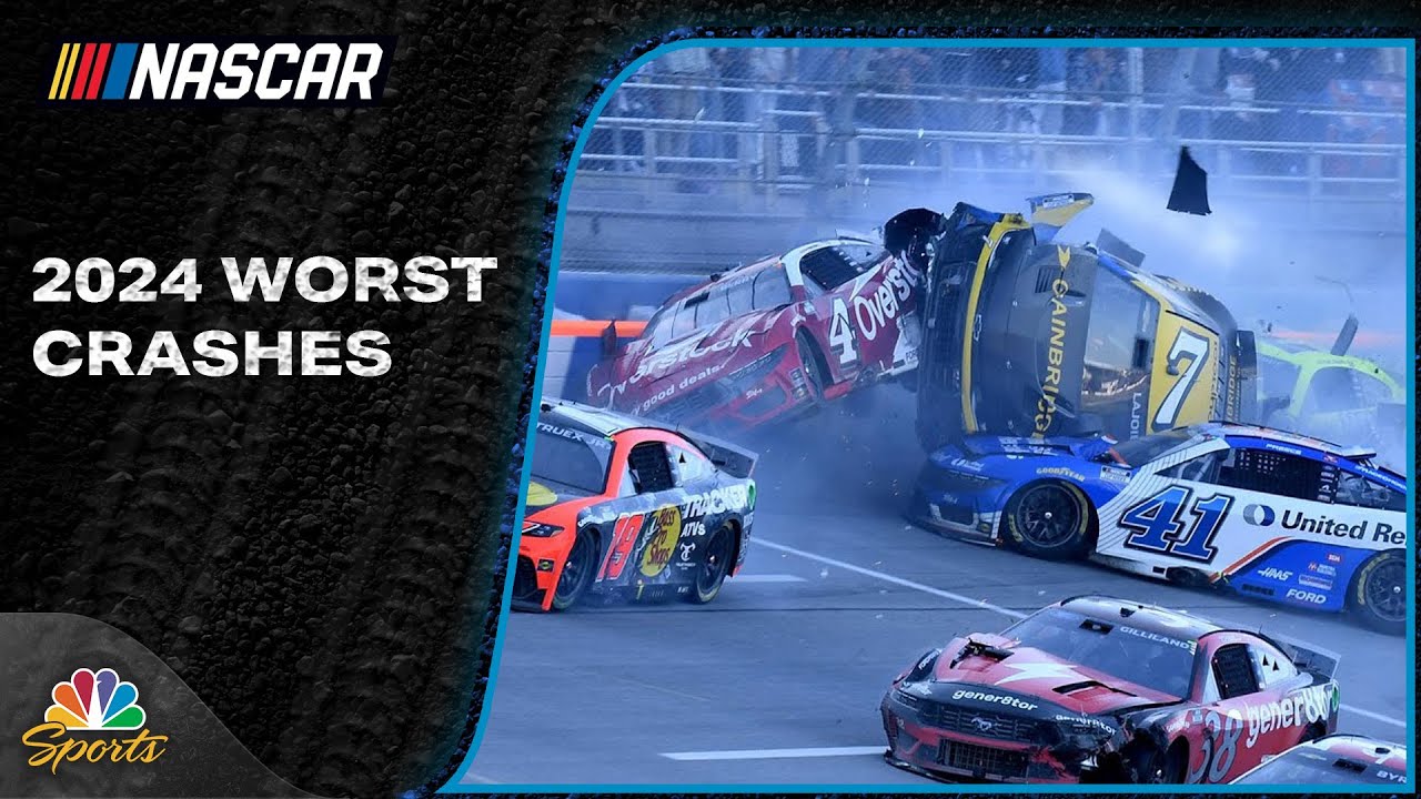 Worst crashes from the 2024 NASCAR Cup, Xfinity, and Truck Series season | Motorsports on NBC