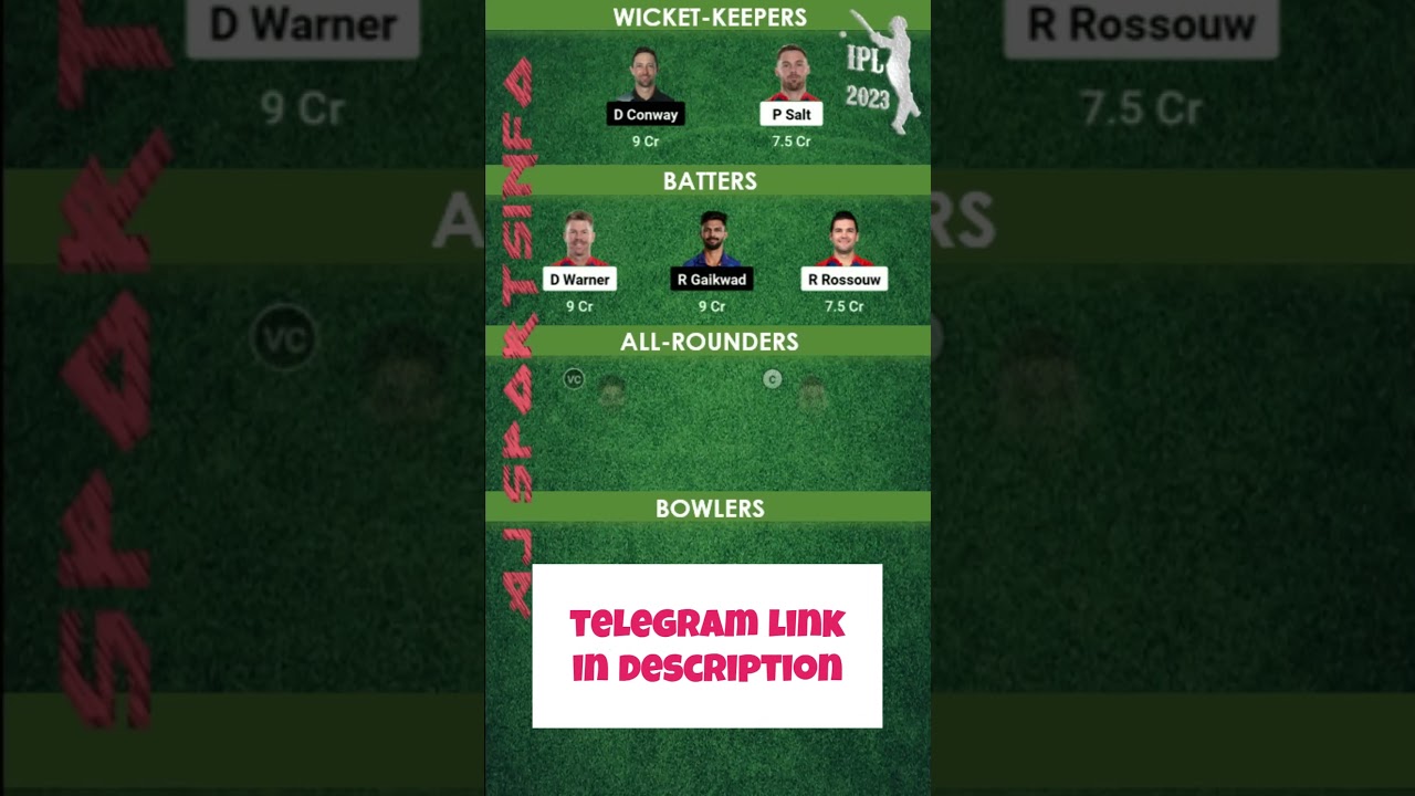 DC vs CSK Dream11 Team | DC vs CSK IPL Dream11 Prediction | #ipl #dream11  #IPL2023 #DCvCSK #iplt20