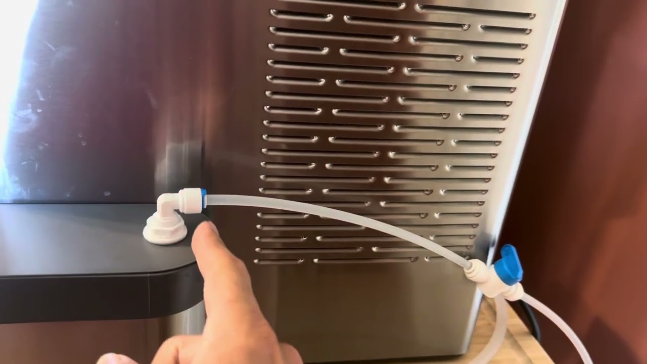 GE Opal 2.0 Ice Maker connected to water line