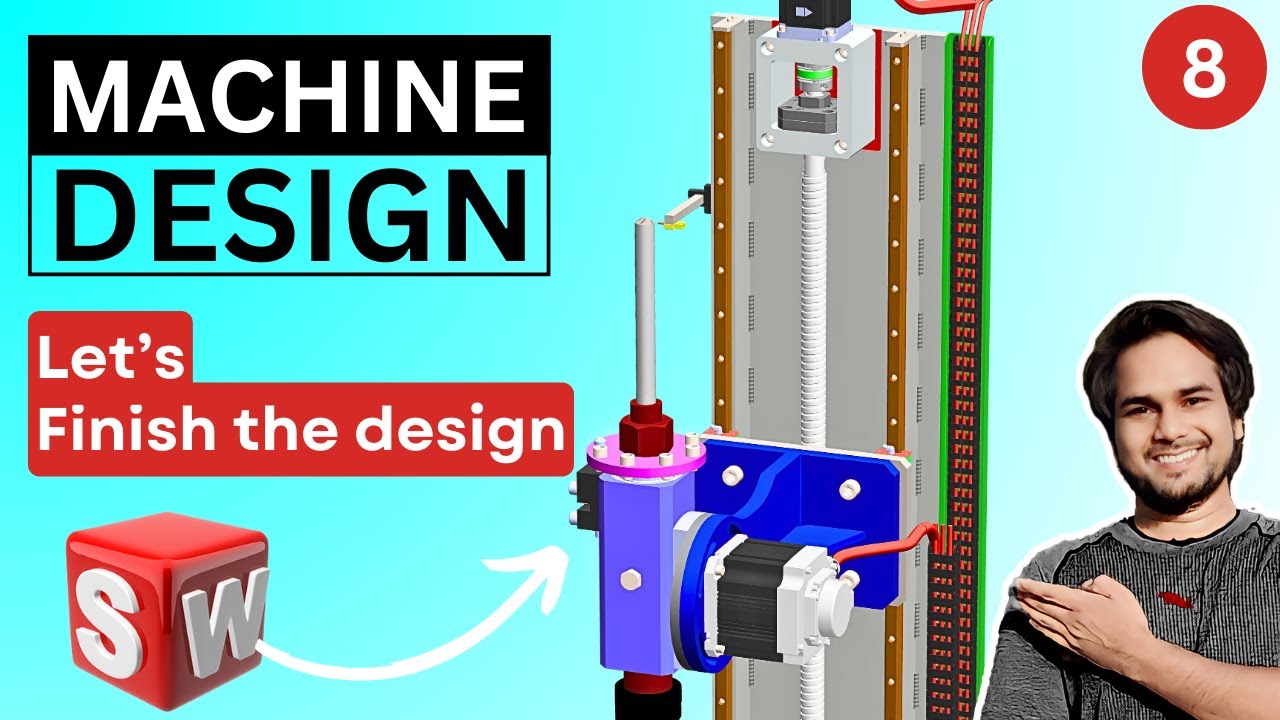 Шариковый винтовой привод с линейным приводом Solidworks | Детальное проектирование машины