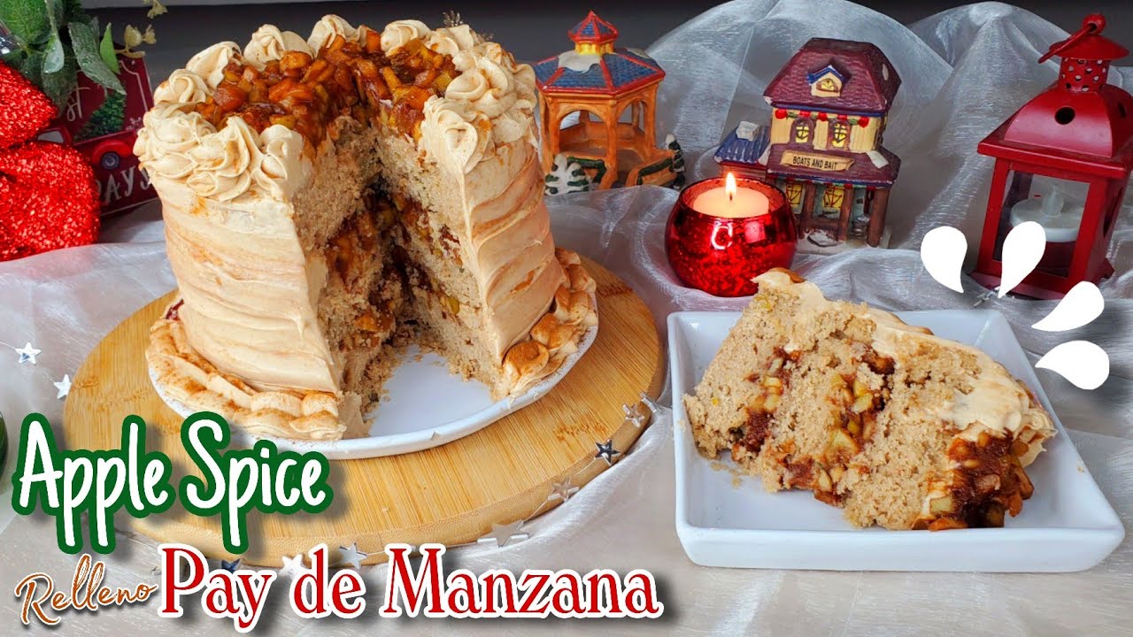 ☃️ Pastel para NAVIDAD 🎄 Pay de MANZANA 🍎 Betún de Queso y CANELA 🥧 APPLE SPICE 🍏