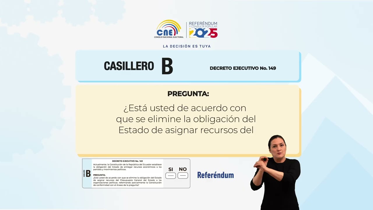 Refer&eacute;ndum 2025 Casillero B: decide sobre el Fondo Partidario