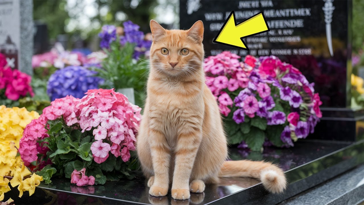 Every Day, Man Finds Cat On Late Wife’s Grave – Then He Finds Out The Heartbreaking Reason Why!