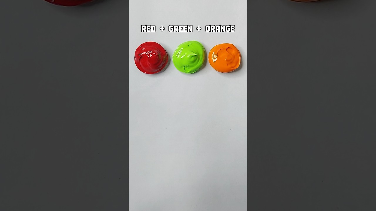 Red + Green + Orange = This Color Will Shock You! 🤯🎨 | Color Mixing ASMR #colormixing #shorts
