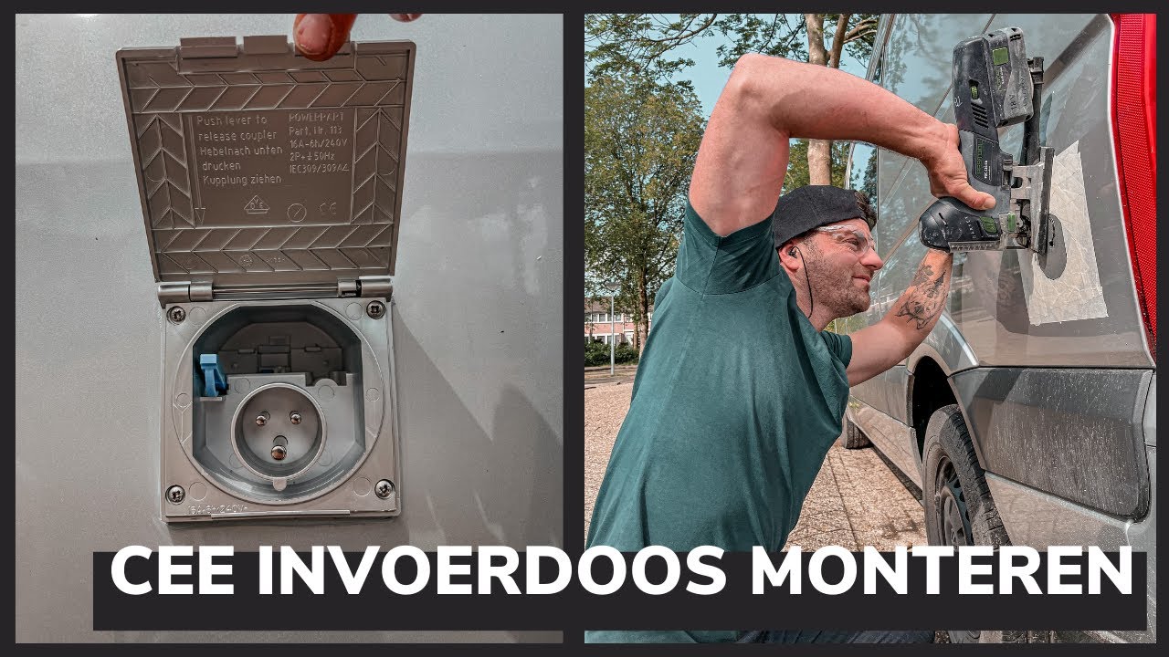 CEE invoerdoos monteren in onze camper - VW Crafter