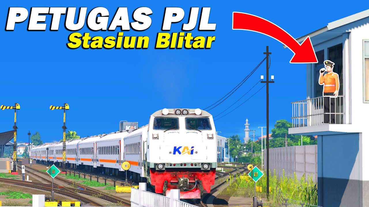 Menjadi Petugas JPL Di Perlintasan Kereta Api Stasiun Blitar