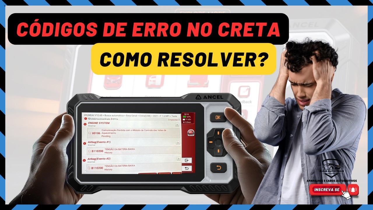 Códigos de Falha encontrados no Creta ao passar o SCANNER OBD2 Ancell FX6001, como resolver? #169