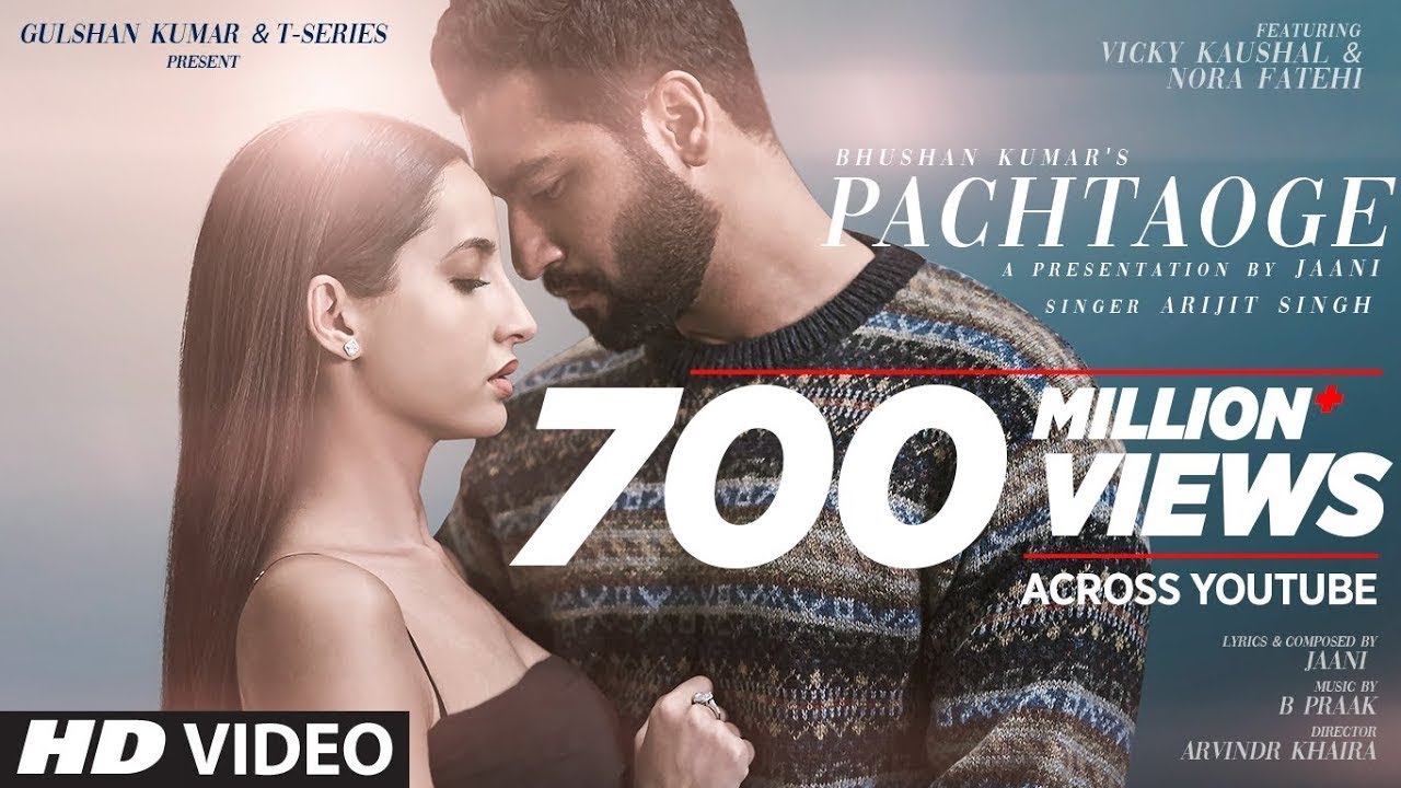 Arijit Singh: Pachtaoge | Vicky Kaushal,Nora Fatehi Jaani, B Praak, Arvindr Khaira |Bhushan Kumar 