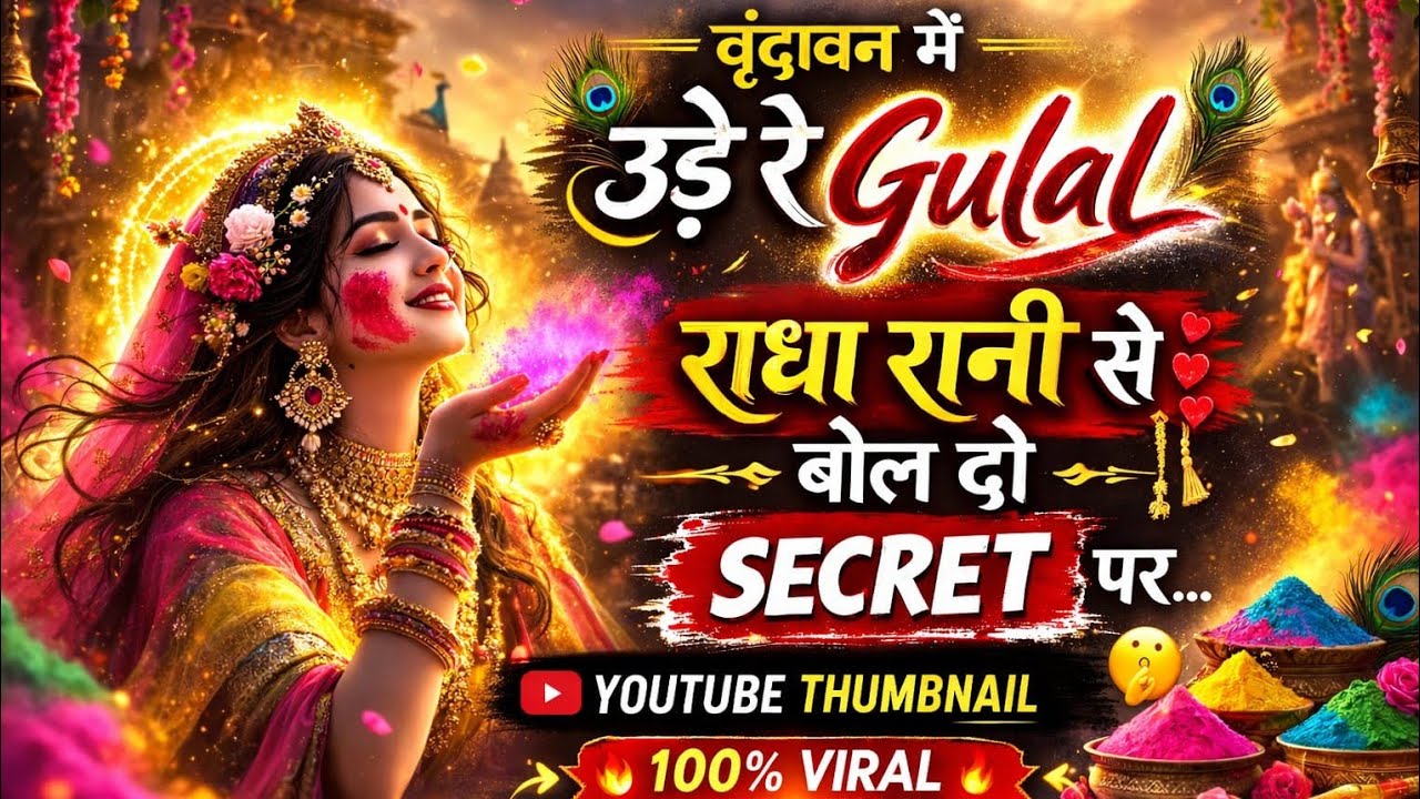 वृंदावन में उड़े रे गुलाल राधा रानी से बोलो/ vrindavan mein ude re gulal #bhaktibhajan #bhaktisong
