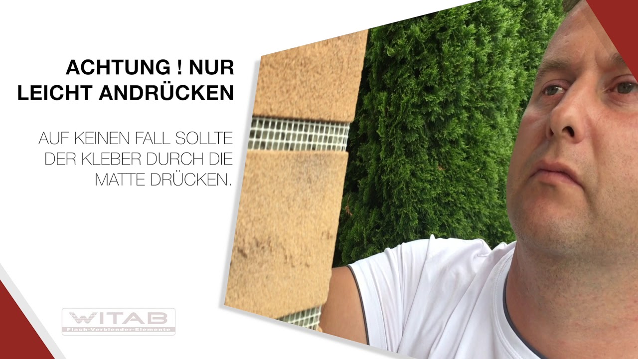 Montageanleitung für Witab Flachverblender im Gewebe-Matten-System