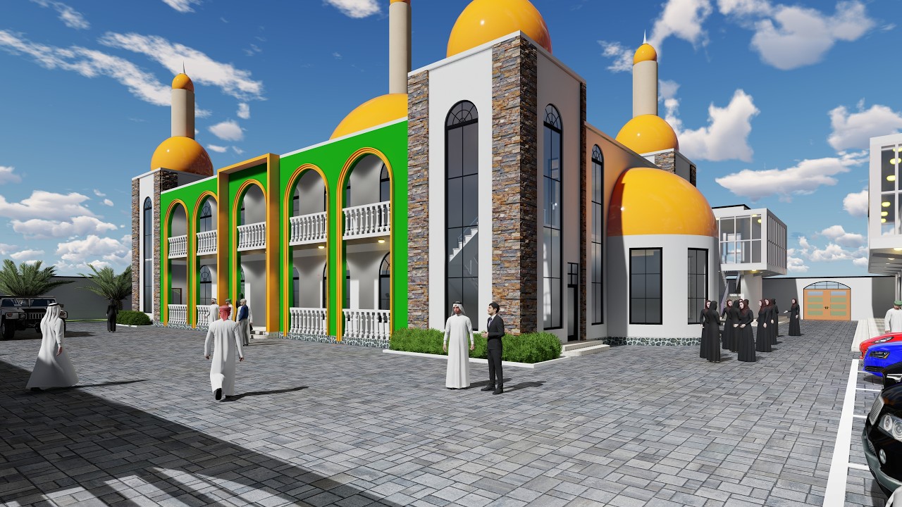 Lumion Visualization: Mosque, School & Shop Buildings