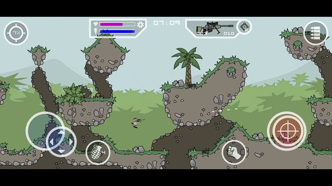 Mini Militia || Outpost || 4 Player || Only Sniper || 15 Minutes Game ||