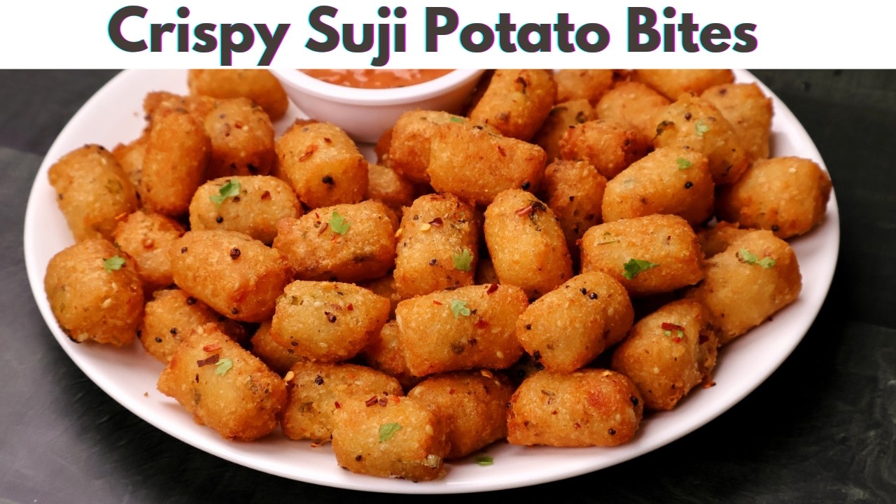 Aloo Sooji Snacks। 15Min Suji Potato Bites। Suji Aloo Snacks | Aloo Sooji Recipe | Suji Nuggets