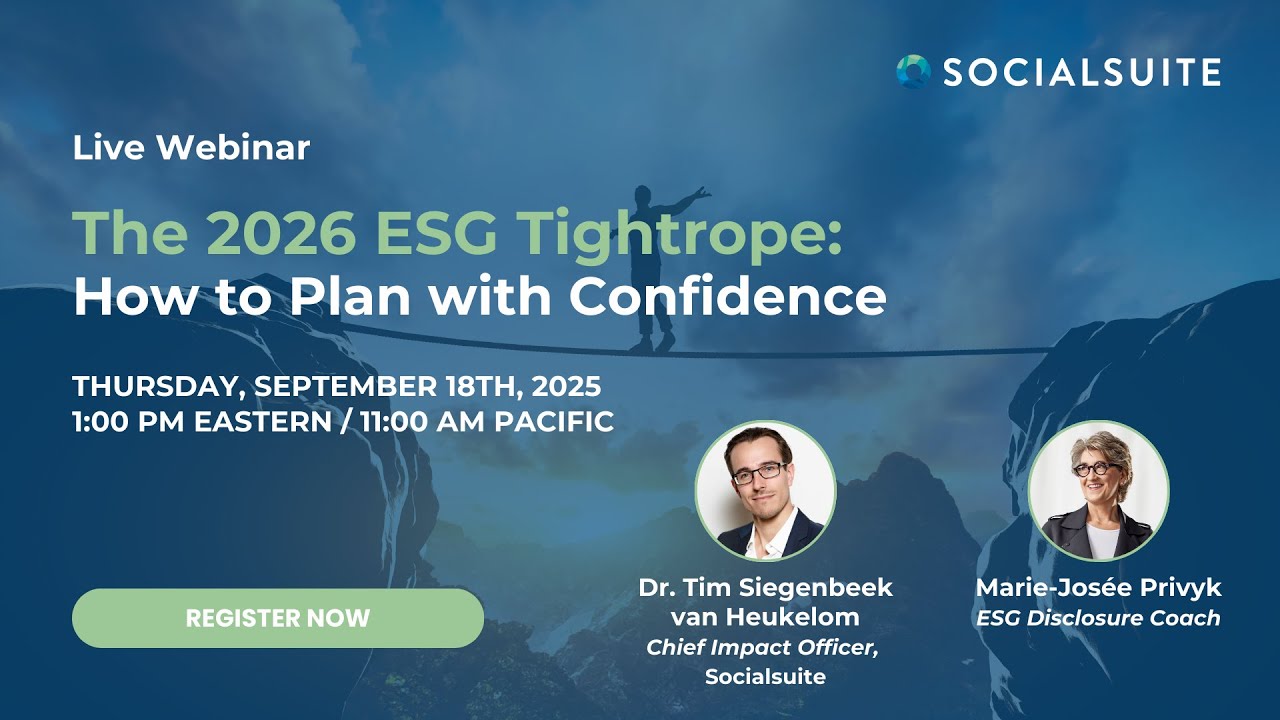 The 2026 ESG Tightrope: How to Plan with Confidence & Future-Proof Your Sustainability Strategy