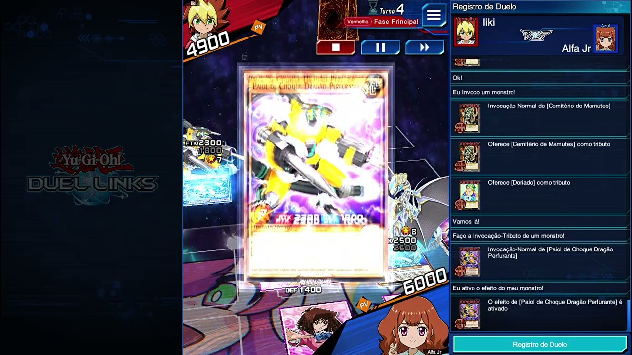 Yu Gi Oh! DUEL LINKS (Rush Duel) Blue-Eyes vs Piercing Dragon Bunker Strike