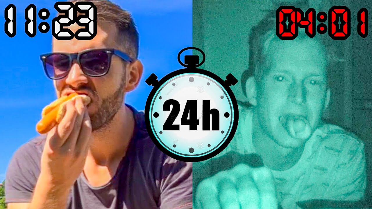 Äter en korv med bröd VARJE timme i 24 timmar!