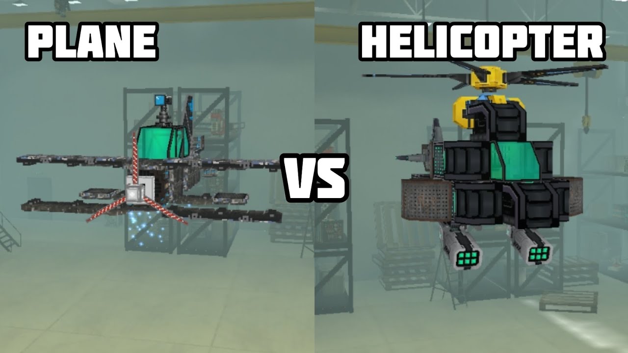 Helicopter vs Plane | Blocky cars online