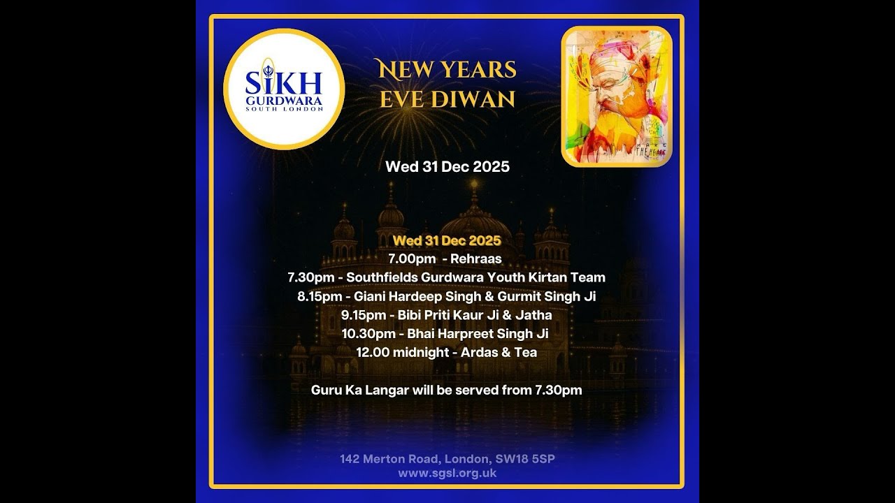 Sikh Gurdwara South London New Years Eve Diwan #Sikhi, #Gurbani, #katha,  #seva, #like, #subscribe