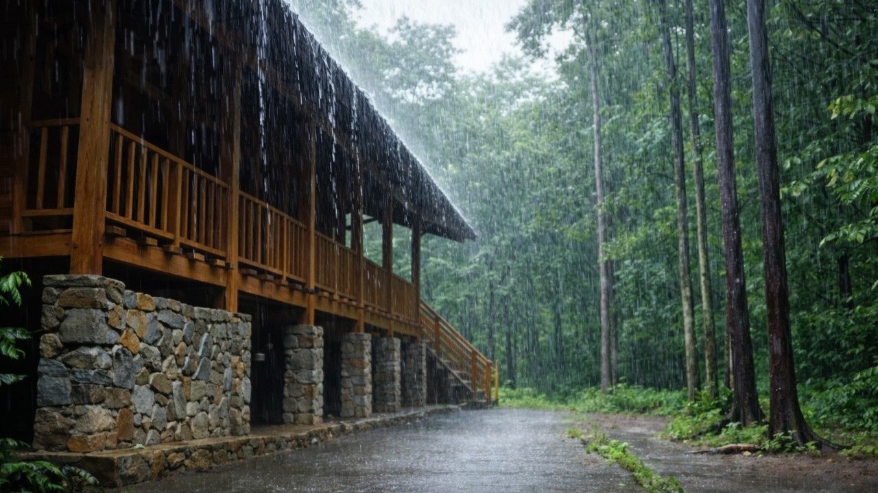 Barulho de Chuva no Telhado Durante o Dia | Som de Chuva Suave para Relaxar e Dormir em Paz