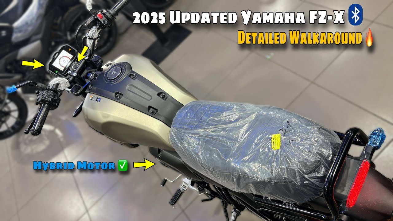 2025 Updated Yamaha FZ-X Hybrid Model : Detailed walkaround 🔥| Led Meter, Onroad Price & Features ✅