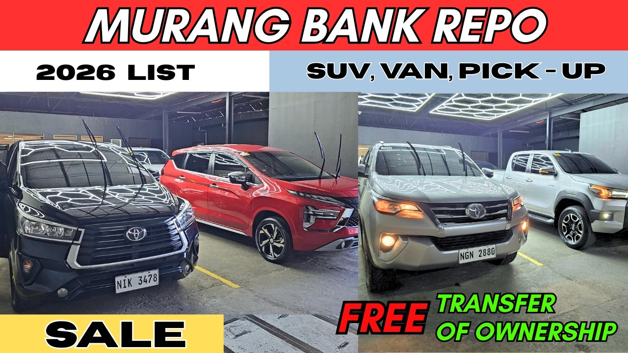 BILIHAN ng mga PINAKAMURANG HATAK NG BANKO 2026 (PICK-UP, SUV, VAN) UP TO 50% OFF CHEAPEST REPO CARS
