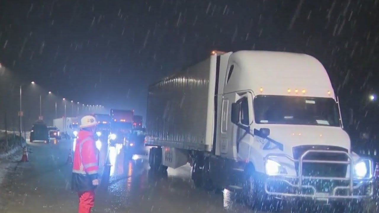 Winter snowstorm underway in the Sierra