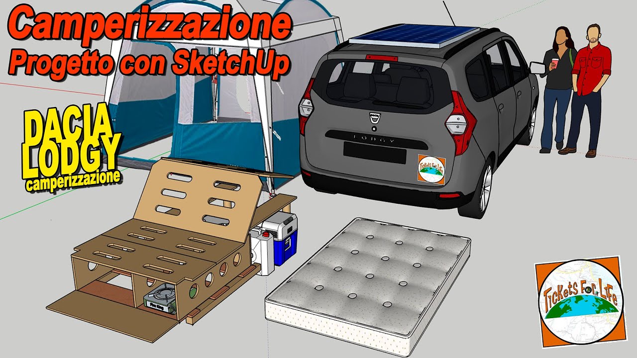 Come abbiamo progettato la nostra camperizzazione con SketchUp | Van conversion | (Tickets for Life)