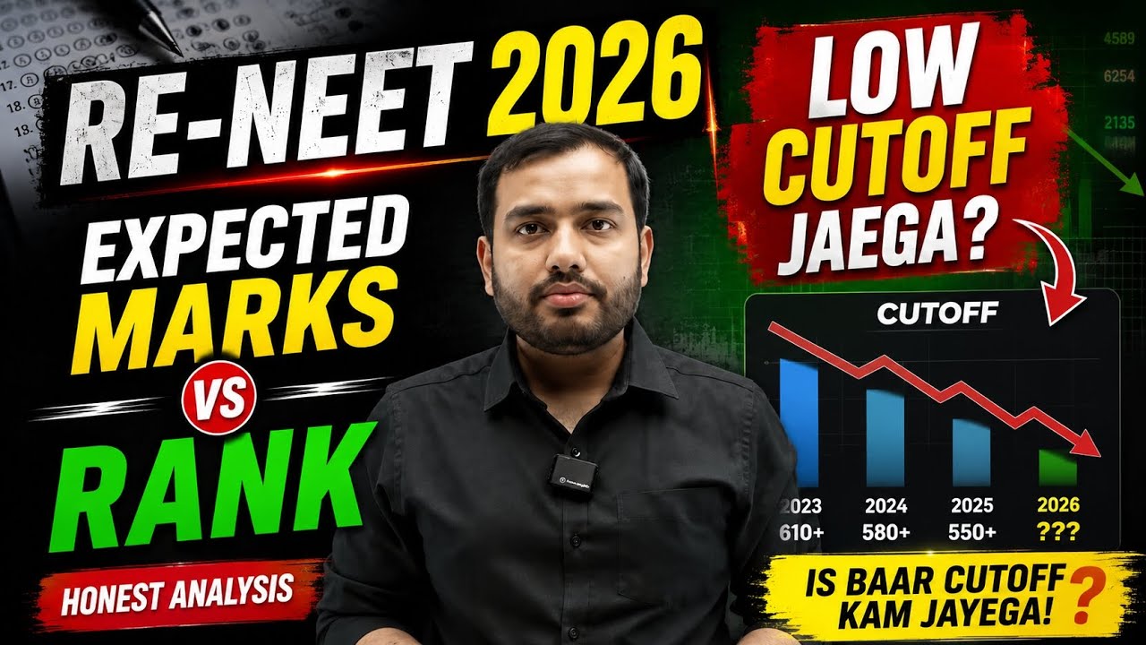 Re-NEET 2026 Expected Marks vs. Rank | Will the Cutoff Drop? | Honest Analysis 😱