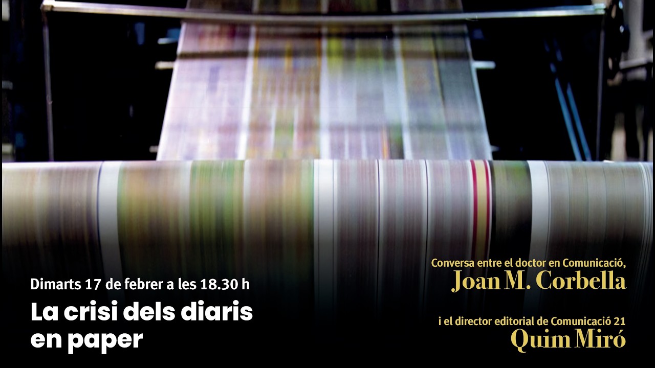 Es presenta el dossier sobre la crisi dels diaris en paper del doctor Joan Corbella