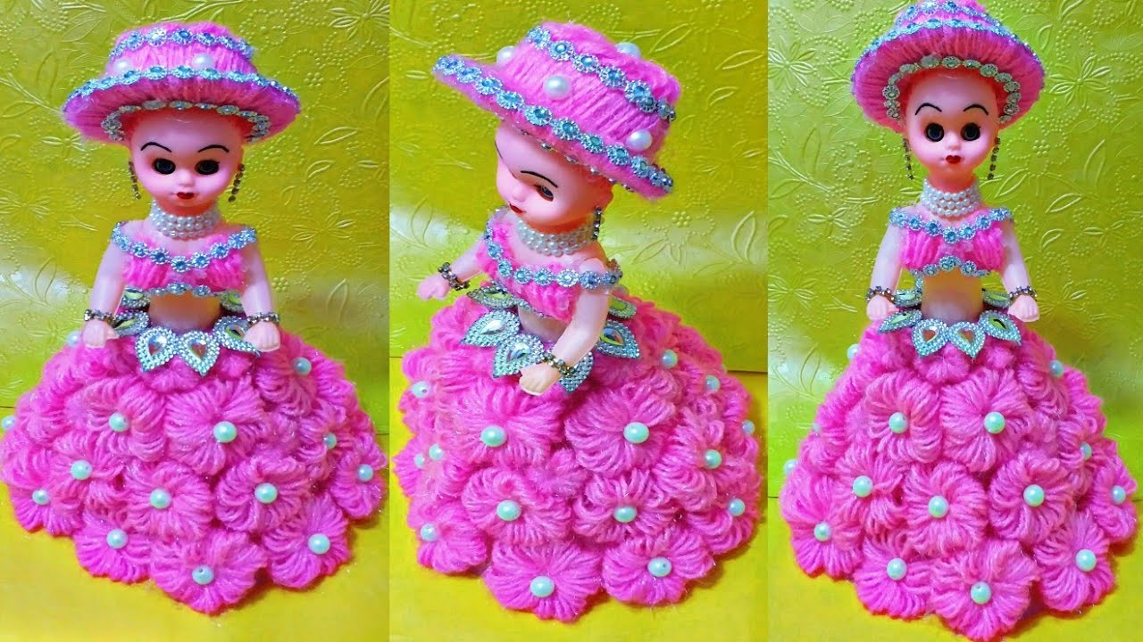 ऊन से बनाये आसान गुडिया/ DIY make beautifull wool doll.