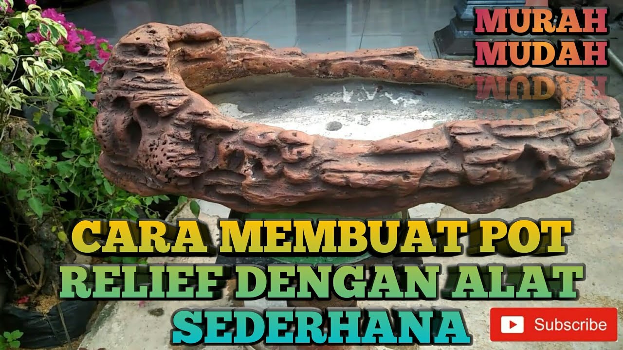 CARA MEMBUAT POT RELIEF DENGAN ALAT SEDERHANA