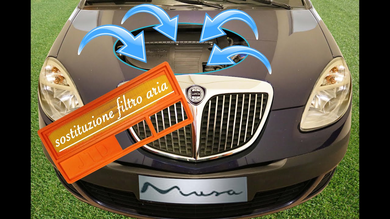 Sostituzione filtro aria motore Lancia Musa