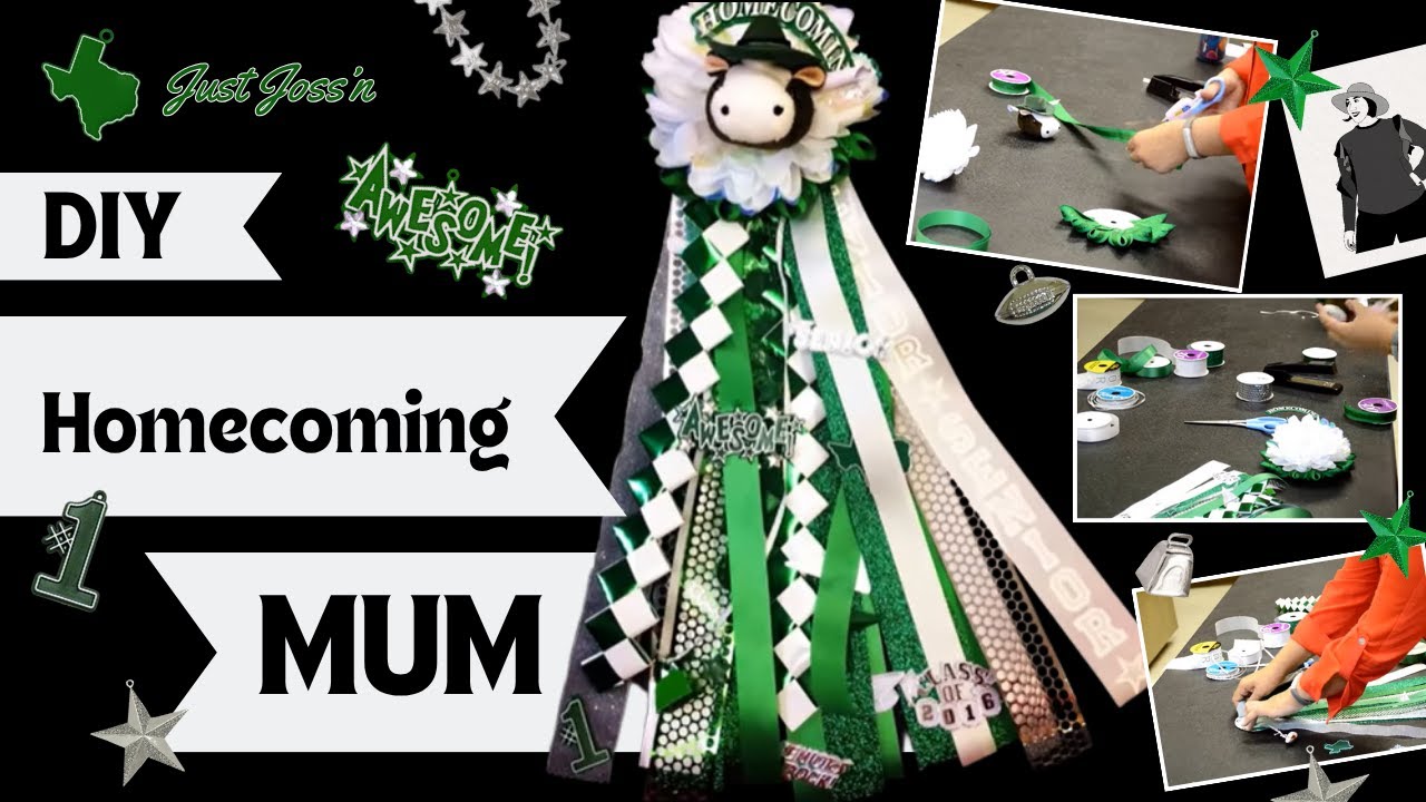 Just Joss'n: DIY Homecoming Mum | Step-by-Step Tutorial for a Custom Texas Homecoming Look! 💐
