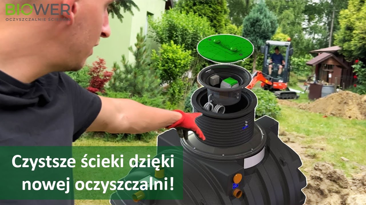 Przydomowa oczyszczalnia ścieków ze zbiornikiem do podlewania - montujemy Bioficienta!