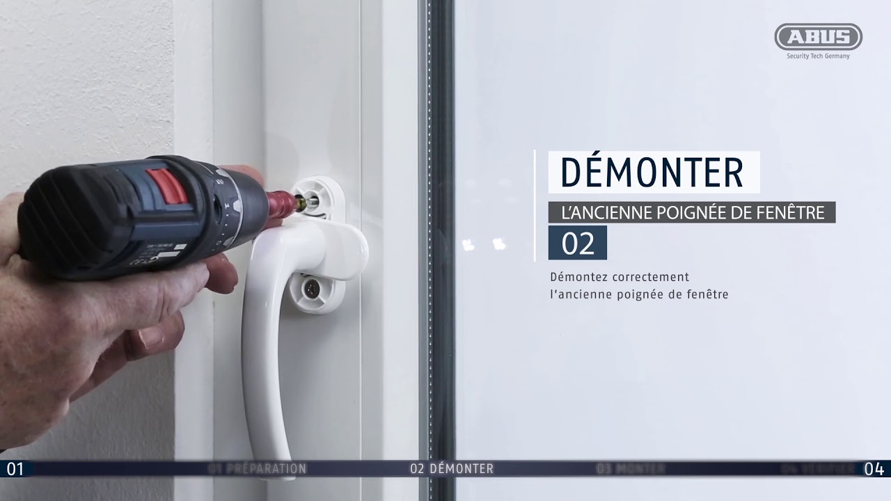 Instructions de montage ABUS - Poignée de fenêtre FG120