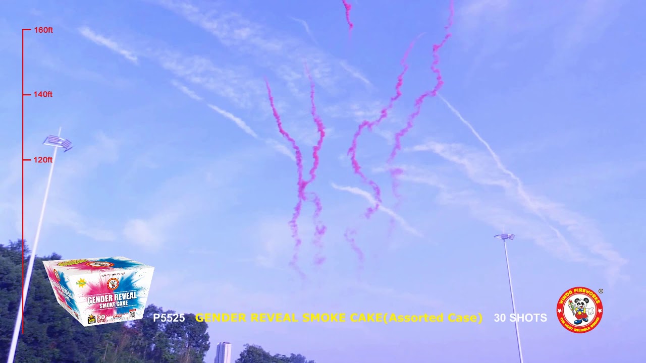 1.4G FIREWORKS: GENDER REVEAL SMOKE CAKE 30S P5525