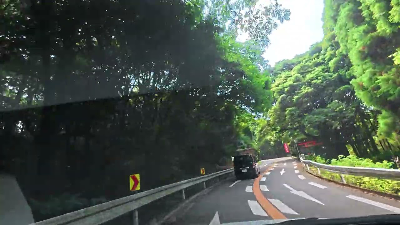 【車載動画】御井小学校西～福岡県道750号線～高良大社