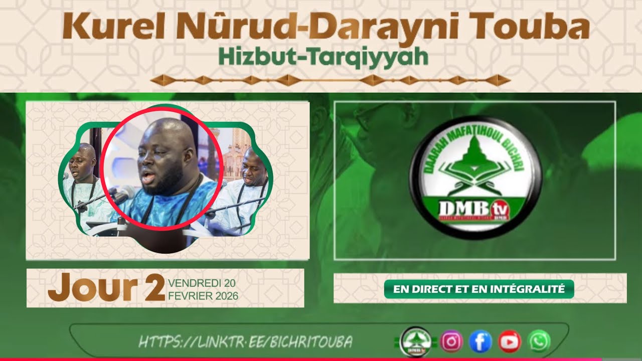 🔴En Direct Al Mashrabu’ ç çâfî minal manbahi’s Shâfî | 2re Jour Ramadan 1447 h - 20 Février 2026