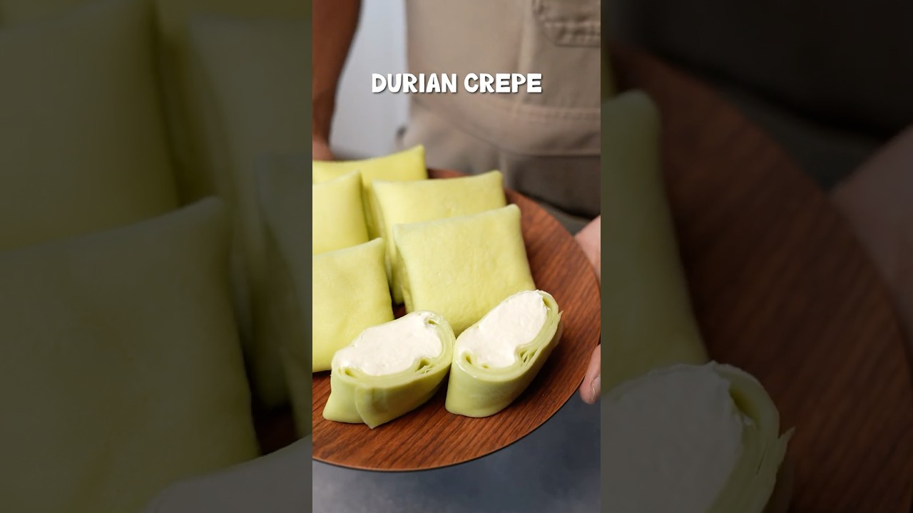 The Perfect Dessert | Pandan Crepe with Durian Cream