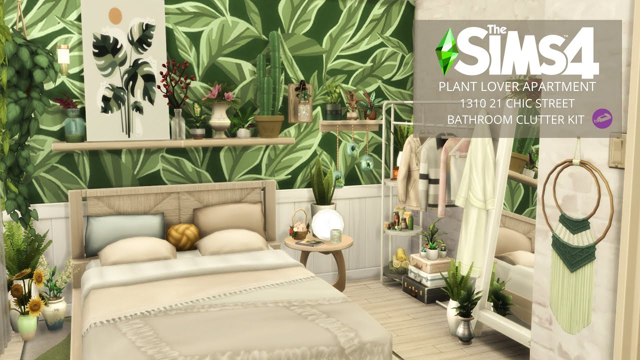 Plant Lover Apartment | The Sims 4 | Stop Motion | No CC | Bathroom Clutter Kit 🧻