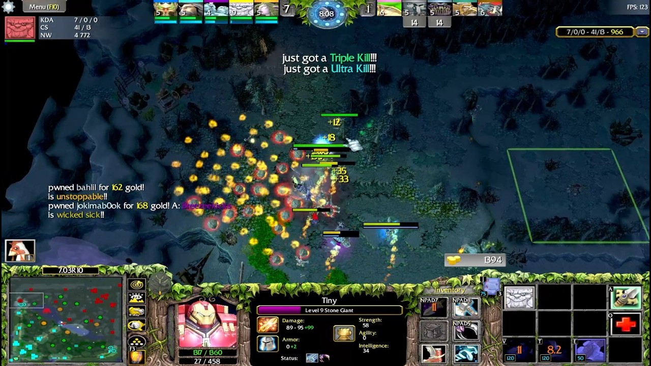 DOTA 1 Stone Giant Tiny Beyond GODLIKE #20 + ULTRA KILL