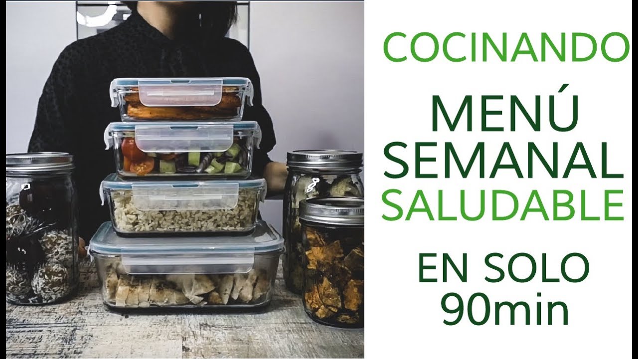 Menú semanal saludable en 90 min (Batch cooking)  | Qué comer en el trabajo