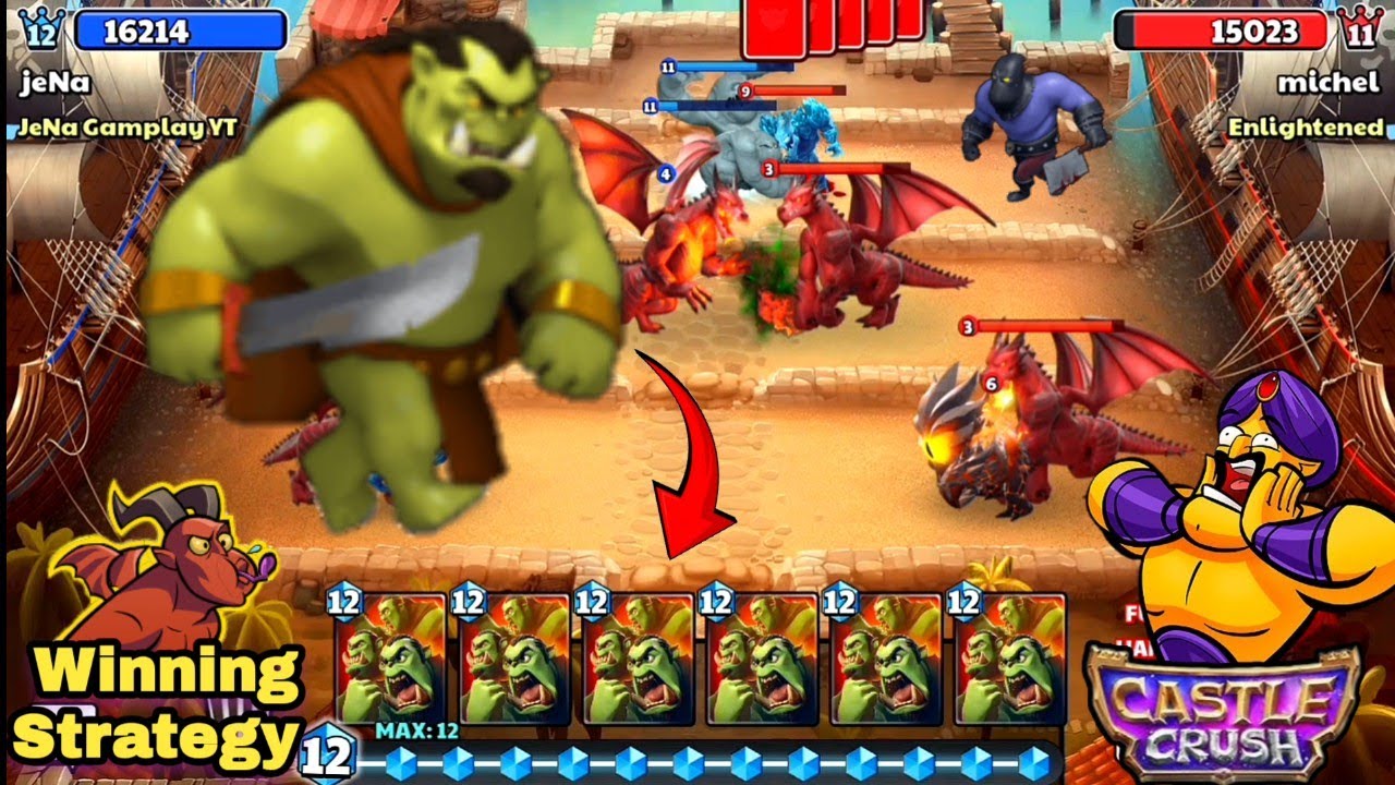 OMG 🤯 6 Orc's Horde Cards Winning Strategy! Castle Crush 
