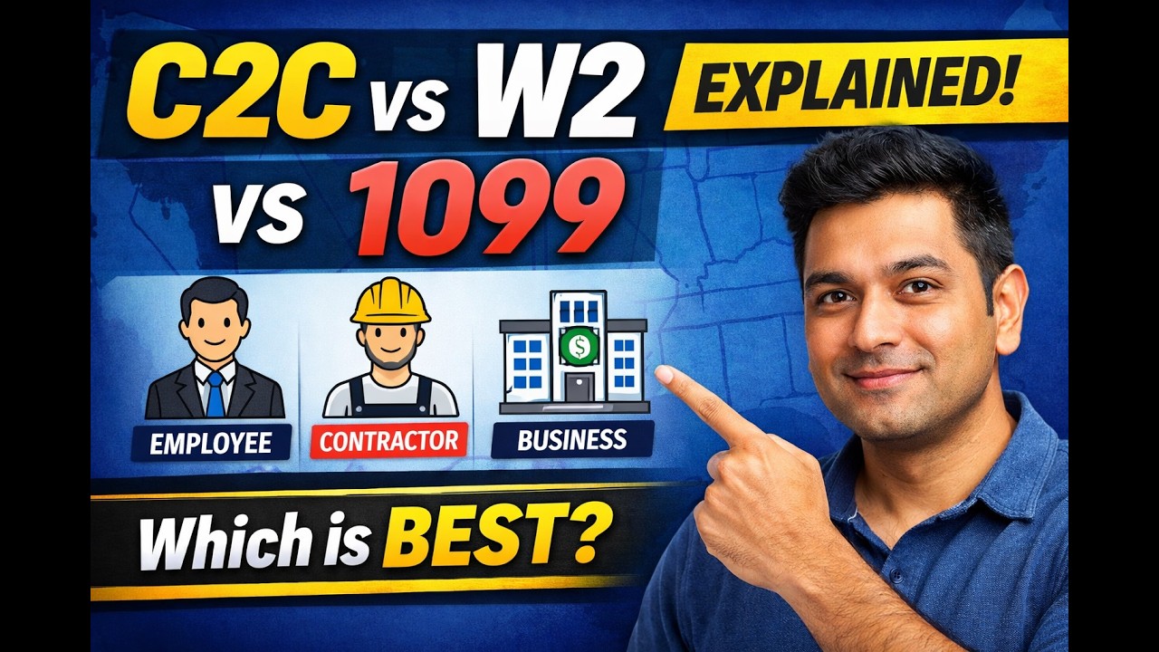 Difference Between C2C, W2, and 1099 in US Recruitment