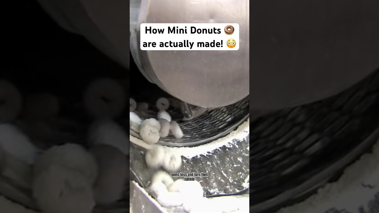 How Mini Donuts 🍩 are actually made! 😳 #minidonuts #donuts #doughnut
