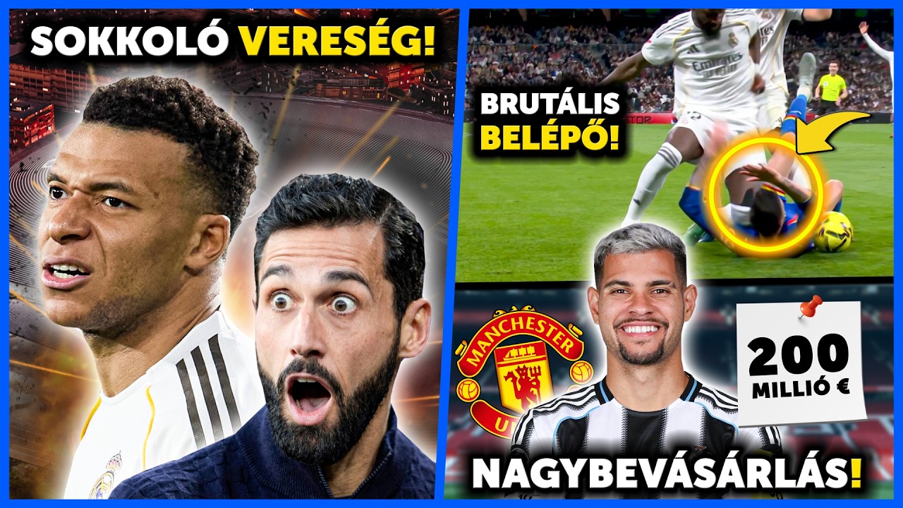 ÁLL A BÁL A REAL MADRIDNÁL: SOKKOLÓ VERESÉG + MBAPPÉ DÜHE! ManUnited: 200 MILLIÓS NAGYBEVÁSÁRLÁS?